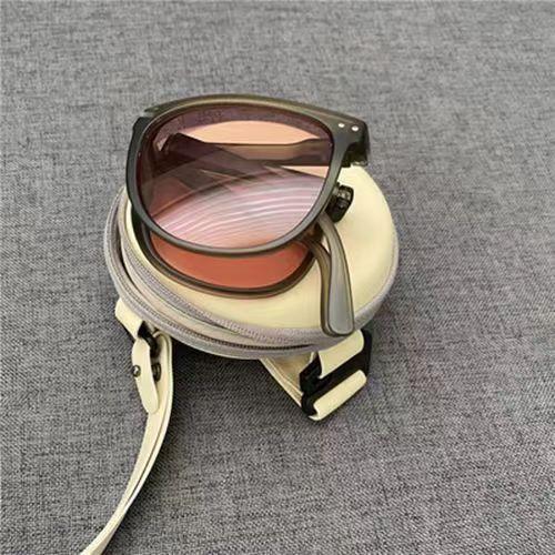 Folding Sunglasses with Storage Box, Portable, Ultra Light Sun Protection, UV Protection, Sunglasses for Both Men and Women