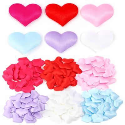 50/150/200pcs Love Heart Shaped Sponge Petal Romantic Padded Fabric Confetti Petals For Valentine's Day Wedding Party Decoration