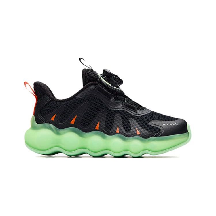 Anta Kids Star Trail Comfortable Versatile Stylish Durable Breathable Casual Shoes Kids Casual Shoes Black Green 312239923-1