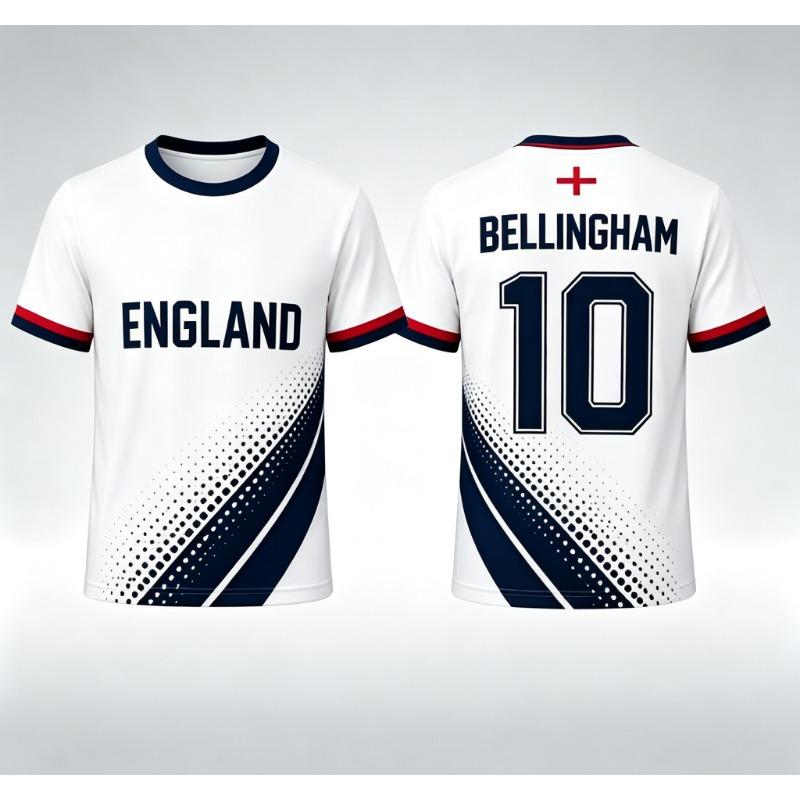 England Jude Bellingham Fan Jersey, Quick-Drying and Breathable Unisex Sports Jersey