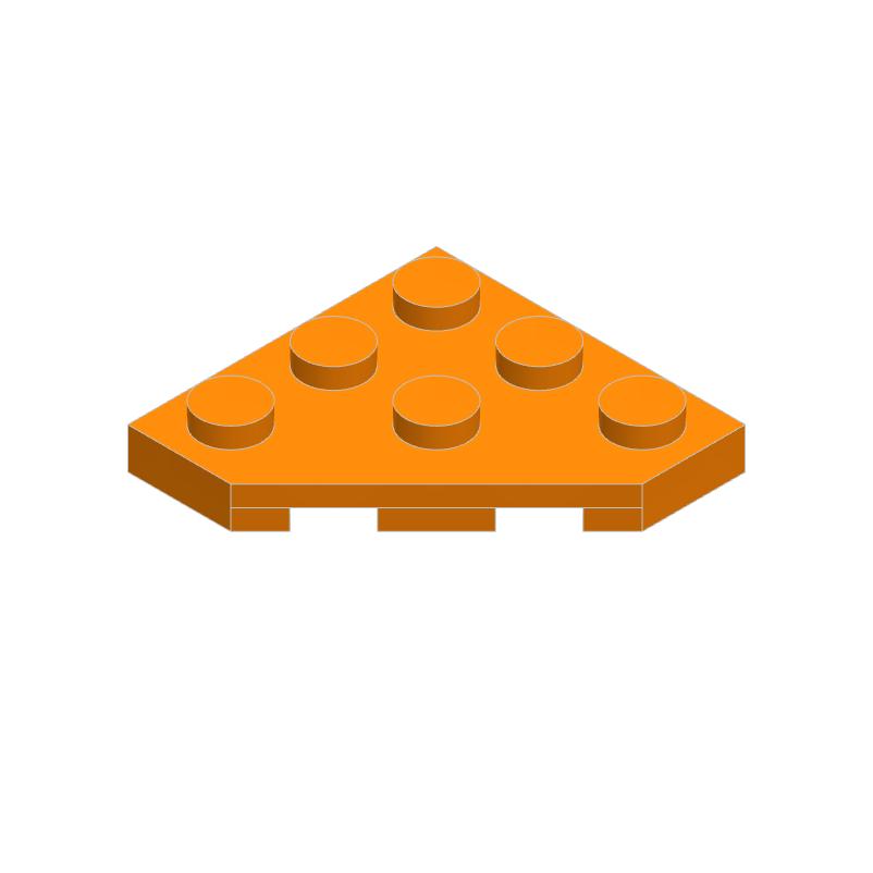 10pcs 2450 Compatible MOC Brick Building Block Set - Plate 3x3 Cut Corner Board DIY Assembly Educational Toy for Kids Gift