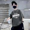 Kids Boys Girls Letter Print Cotton Casual Loose Round Neck Short Sleeve T Shirt
