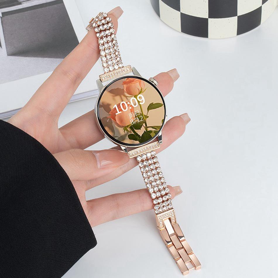 

20/22MM Band For Samsung Galaxy Watch 5 4 6 Classic 5 Pro Luxury Full Diamond Metal Bracelet Strap For Amazfit Bip Huawei GT2 3 20MM