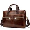 Men's Briefcase Leather Men's Bag Business Bag 14 Inch Computer Bag Men's Shoulder Business Bag