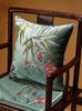 Luxury Peony Floral Embroidery Home Chair Decorative Pillow Cover Lumbar Support For Sofa Velvet Cushion Cover 45x45cm