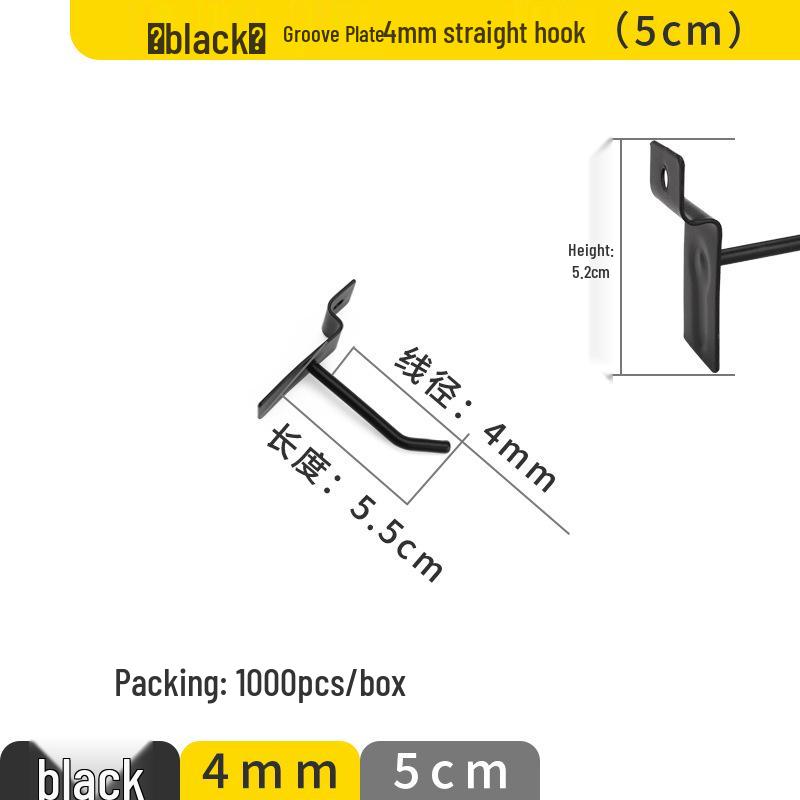 Clip-on Straight Hook for Slotted Pegboard - Aluminum Display Hook for Electronic Components and Sample Exhibits