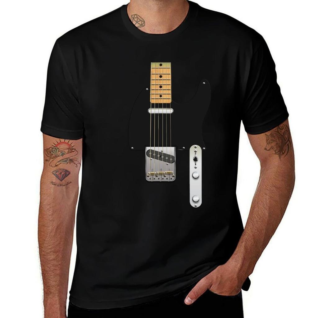 Tele Style Guitar Digital Illustration Tshirt Halloween Theme Tshirt