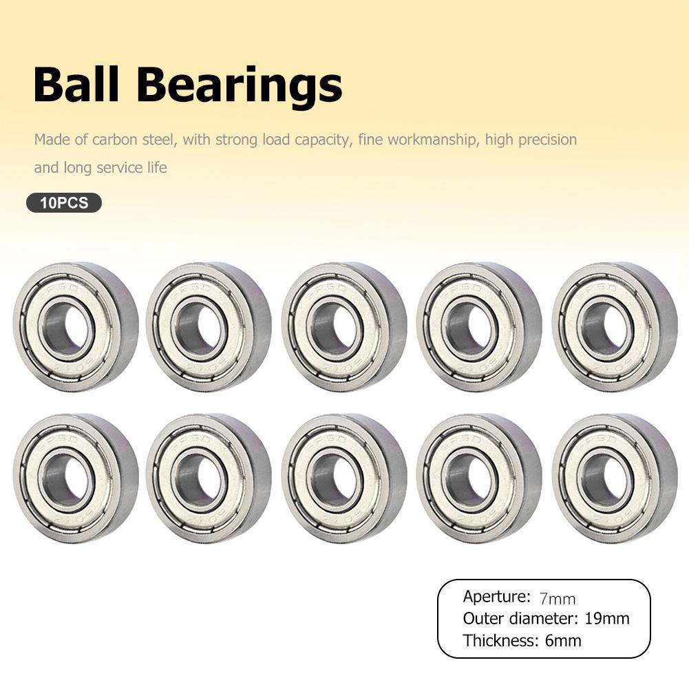 10-40pcs 625ZZ 607ZZ Deep Groove Ball Bearing 6*19*7/5*16*5 MM Double Shielded Miniature High-carbon Steel Single Row Bearings