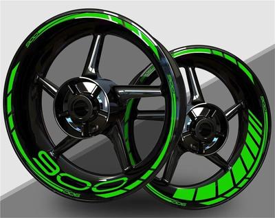 Wodoodporna naklejka na obręcz motocyklową o wysokiej odblaskowości pasująca do Kawasaki Z900 2016-2023 17" Odblaskowa obręcz