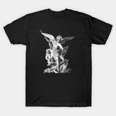 Saint Michael the Archangel Defeating Dragon T Shirt S 5XL Fast Shipping
