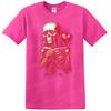 Skeleton Sad Heart Graphic T Shirt Emo Design Casual Art Tee