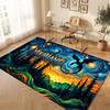 Dragon Theme Crystal Velvet Floor Rug Personalized Custom Name Text Warm Carpet Home Decoration