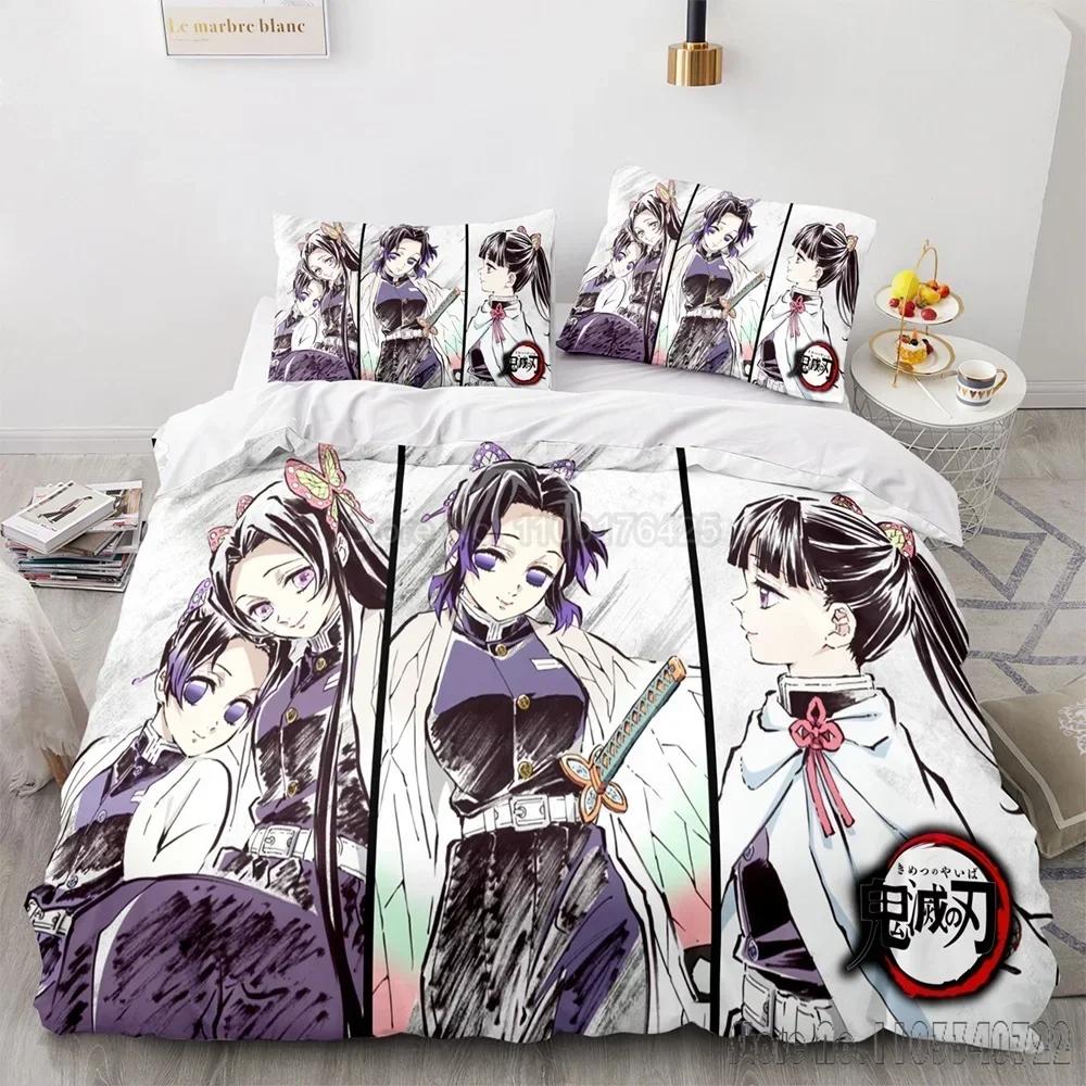 Demon Slayer Agatsuma Zenitsu Duvet Cover Set HD Comforter Cover for Kids Bedding Sets Bedclothes Bedroom Decor