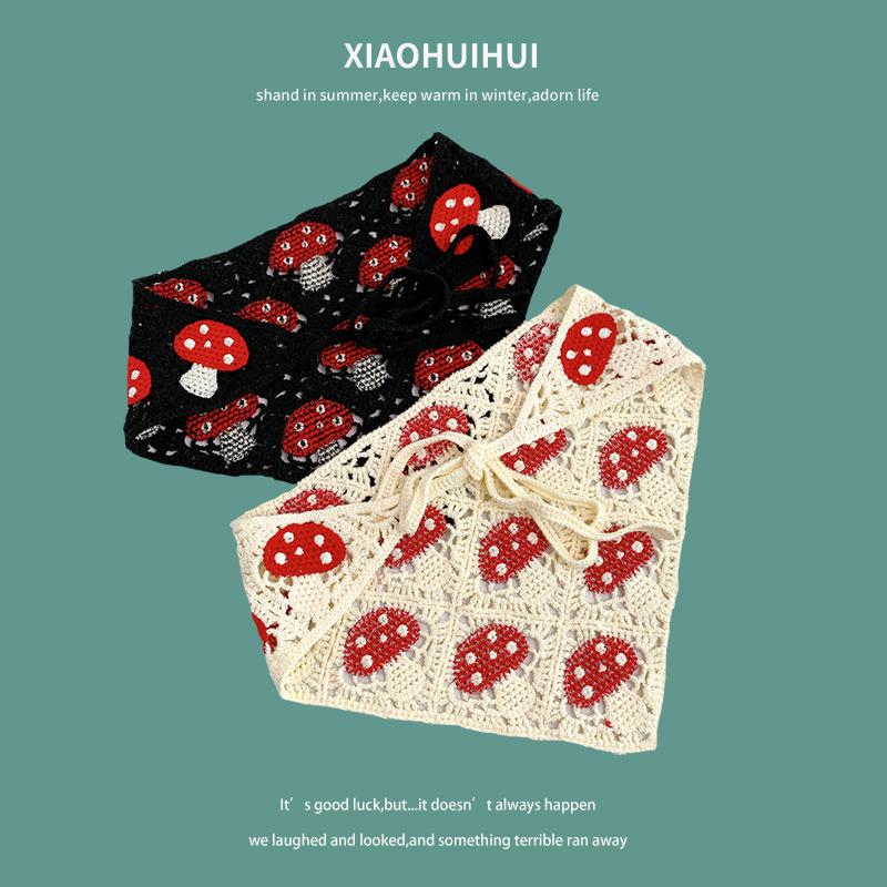 Pastoral Knitted Wool Headband - Cute, Simple Triangle Style Hair Accessory for Women