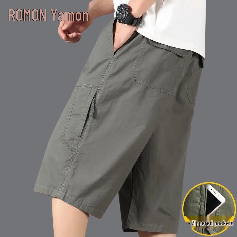 

ROMON Men s Loose Fit Drawstring Summer Cargo Shorts 4XL