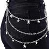 1pc Hip Hop Punk Style Five-Pointed Star Pendant Multi-Layer Metal Chain Belt Pants Accessory for Men And Women, 20.47In - Party Wear Decorative Waist