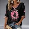 Women's Casual Crewneck Short Sleeve Breast Graphic T-Shirt for Everyday Wear