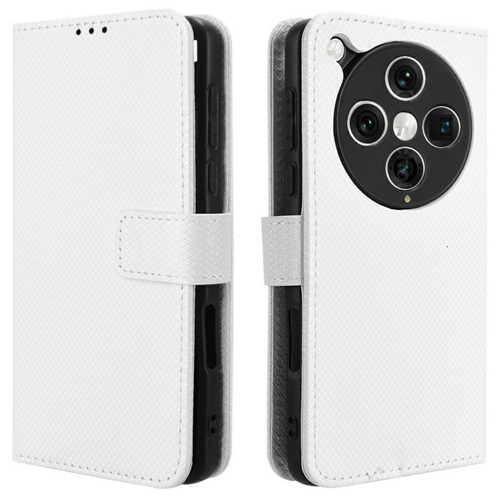 For Oppo Find X8 Pro 5G Case PU Leather Diamond Texture Wallet Phone Cover