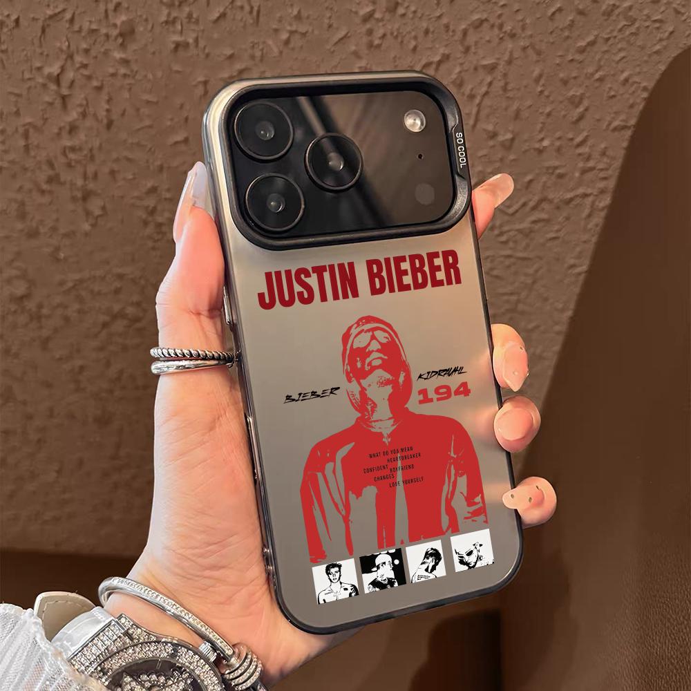 Singer J-Justin B-Bieber Phone Case For iPhone 17 16 15 14 13 12 11 Pro Max Air Matte Laser Aurora Shockproof Funda