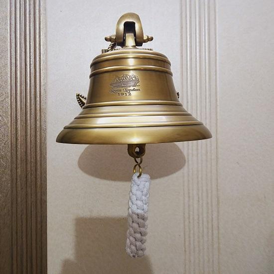 

Rose London Дверной звонок 1912 Тяжелый звук 15,24 см Корабельный внутренний/наружный звонок с настенным креплением