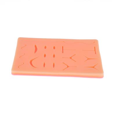 Traumatic Skin Suture Model with Wound Silicone Suture Practice Pad Reusable Surgical Suture Knotting Silicone Teaching Model