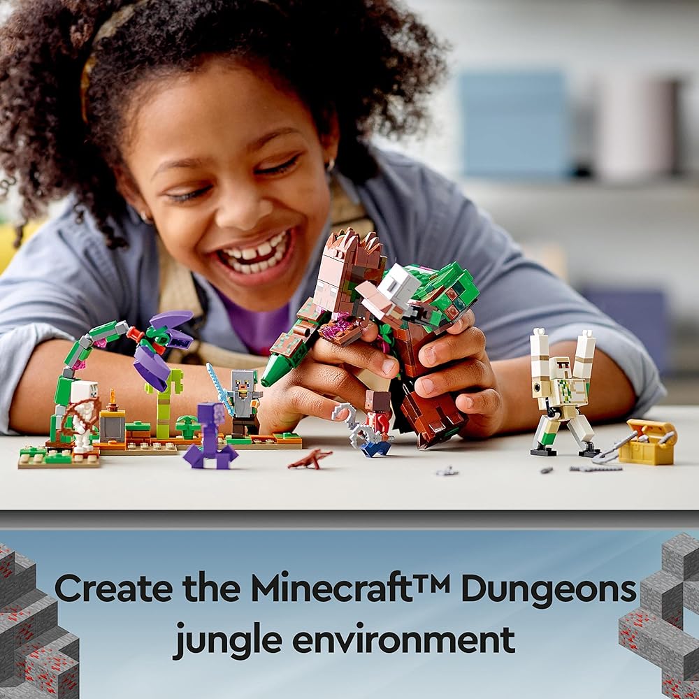 LEGO Minecraft Jungle Monster Set 21176 Building Blocks Toy for Boys and Girls 8 Years and Up