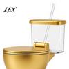 Creative Office Lunch Container Toilet Shaped Ramen Bowl Set, Built-in Drink Cup And Straw Portable Snack Design, Novelty Food Bowl, for Instant