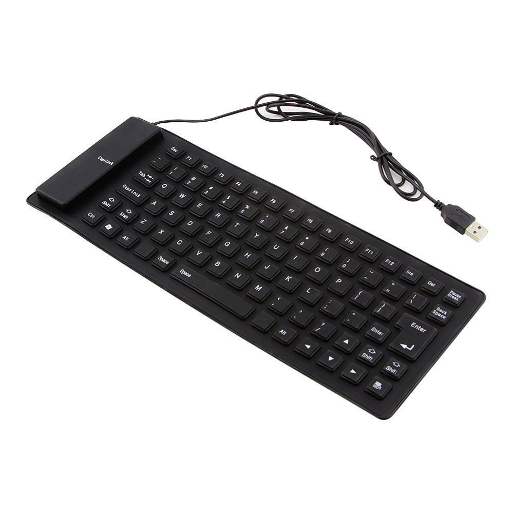 85 Keys Foldable Keyboard Portable Wired USB Mute Silicone Folding Keyboard for Laptop/Computer