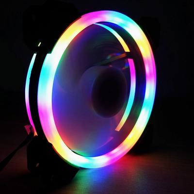 Small 3PIN Connector + D-Type Connector 12V 0.2A Solar Eclipse Chassis 12CM Cooling Fan Double Connector Green