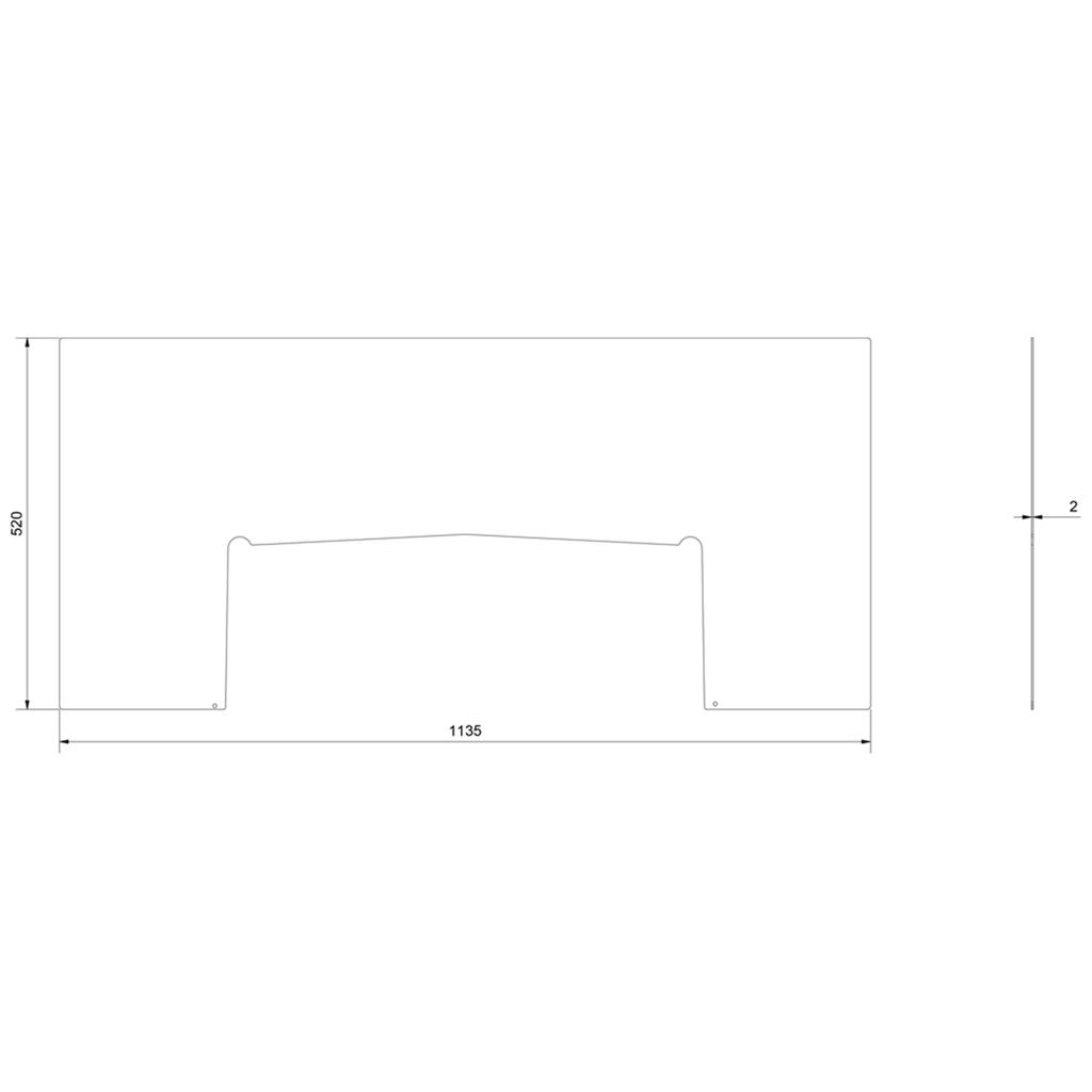 Steel log burner KARI 70 hearth plate
