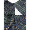 Women Long Sleeve Wool Coats Plaid Autumn Winter Suit Jacket Thickening Single Breasted Mid-length Wool Overcoat