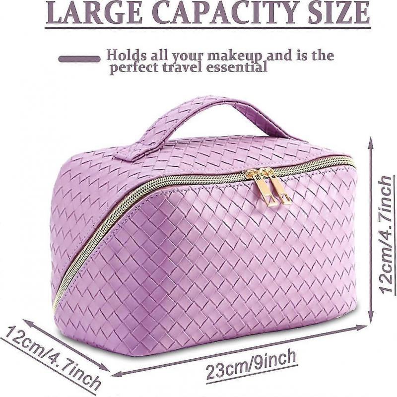 Reis Cosmetische Tas Met Grote Capaciteit Draagbare Reis Make-up Tas Waterdichte Leren Make-up Tas Voor Vrouwen Cosmetica, Accessoires En Toiletartikelen