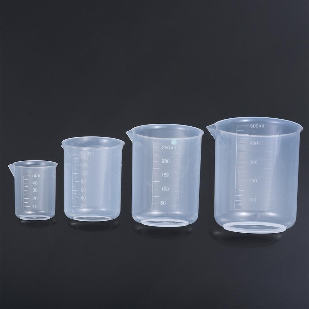 Measuring Cup Transparent Plastic Laboratory Beaker Graduated Liquid Jug Cup Kitchen Baking Cooking Measurement Scale Container