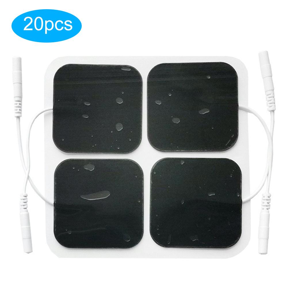 20Pcs 5x5cm Physical Therapy Massage Stickings Nonwovens Recovery Silicone Contact Pin Rectus Abdominis Muscle Electrode Patches