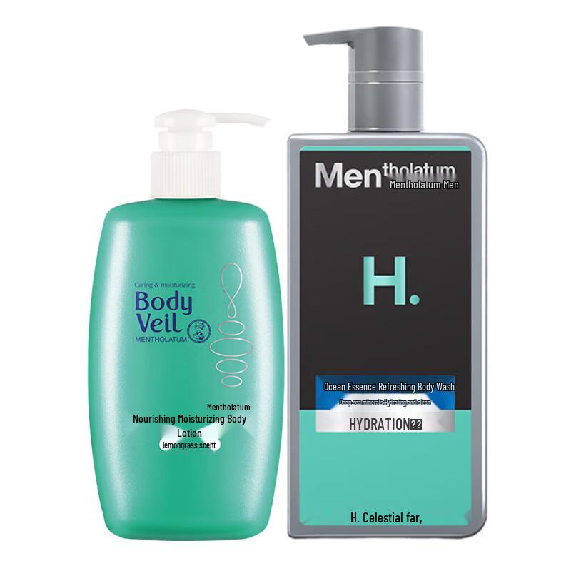 Mentholatum Tiefenfeuchtigkeitsspendende Körperlotion & Herren Duschgel Set