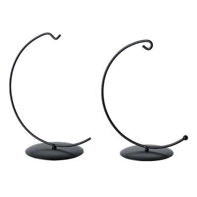 3 Pieces Black Metal Display Holder For Succulents Glass Globes And Decorative Items Indoor Outdoor Use