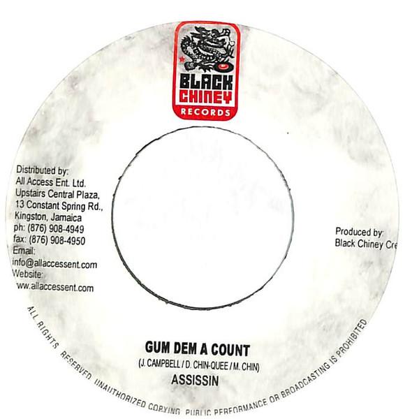 7inch Record ASSASSIN / LINDO P - Gum Dem A Count / Bloodshed NONE Black Chiney Re Jamaica Reggae, Ska & Dub Used