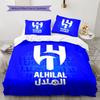 Al-Hilal Saudi FC Pattern Bedding,Quilt Set Quilt Cover Pillowcase Home Birthday Gift(1 * Duvet Cover + 2 * Pillowcase, Without Core)