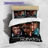 1PC Johnny Hallyday pattern Bedding Quilt Set Quilt Cover Pillowcase Home Decoration Birthday Gift (1 * duvet cover + 17 * pillowcase, without core)
