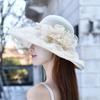 New spring and summer straw hat sun hat women's windproof sun hat sun protection UV protection versatile bucket hat