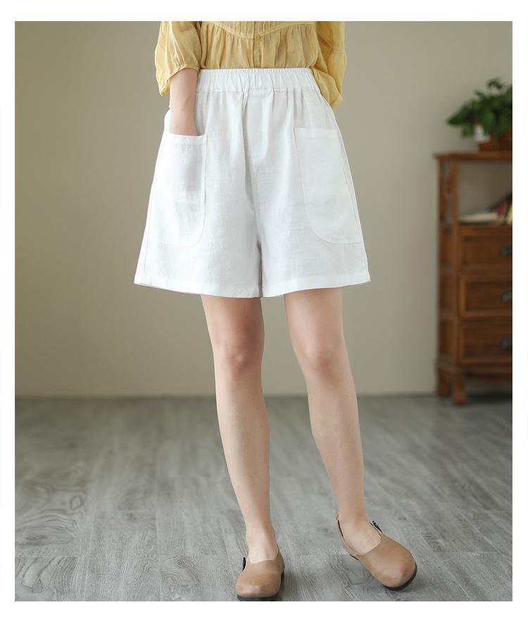 Women's Plus Size Summer Linen Cotton Shorts - New 2025 Casual Style