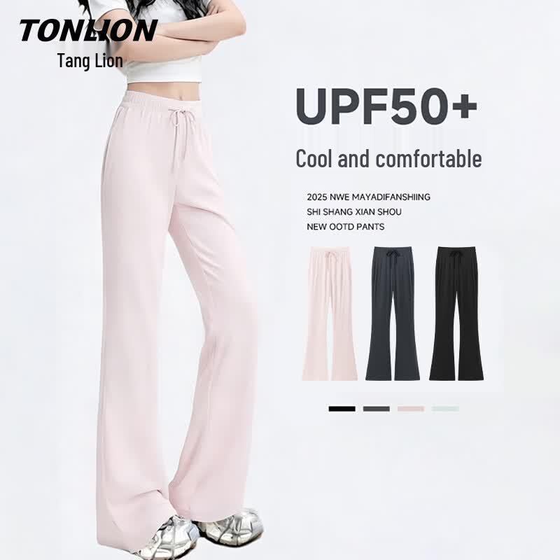 TonLion Women s Cooling Ice Silk Flared Yoga Pants UPF50+ M