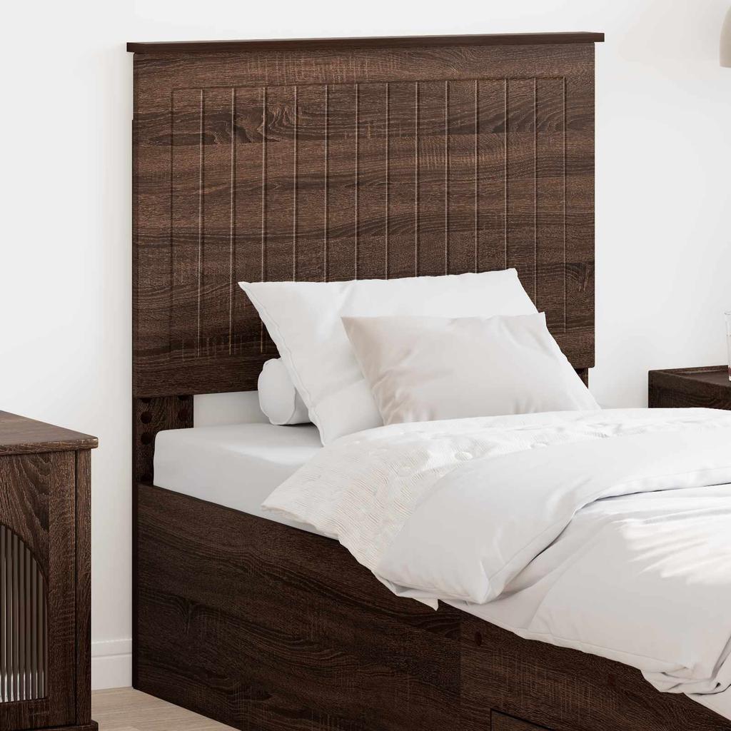 Headboard in Brown Oak Look 80 cm Particleboard