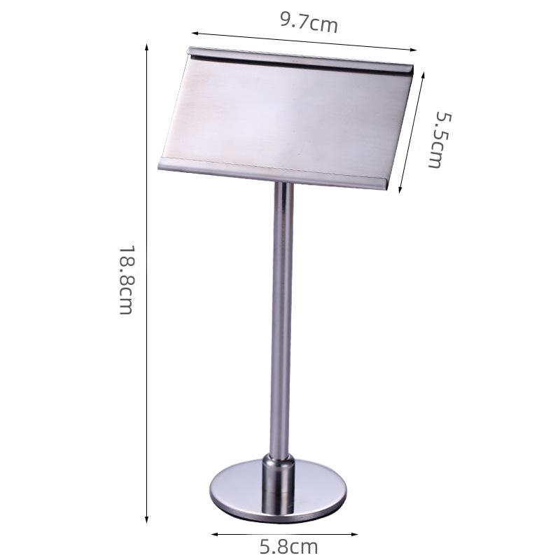 Stainless Steel Table Number Clip & Card Holder for Buffet & Hotel