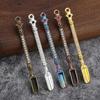 1Pcs Metal Small Spoon With Mini Shovel For Powder Medecine Measurement Cigarette Accessories Tool