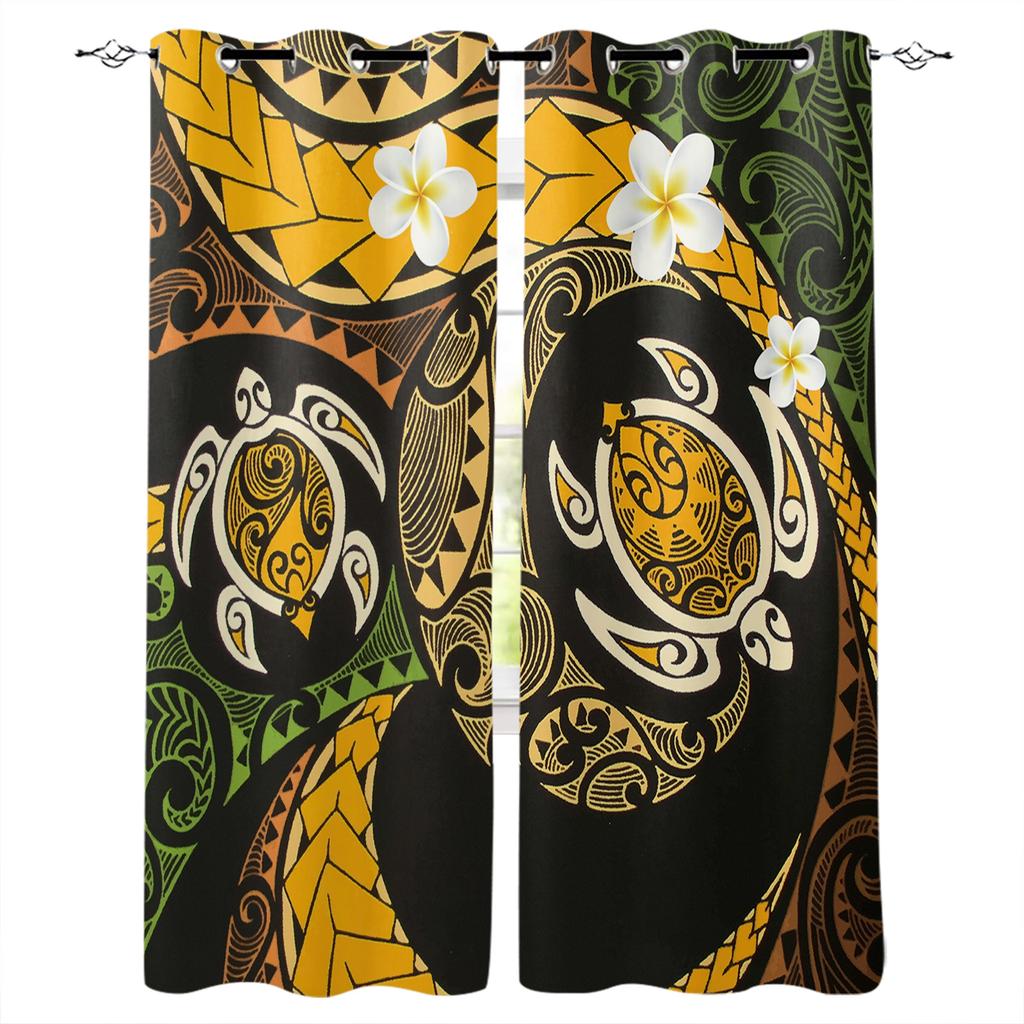 Exotic Geometric Flower Blackout Curtains For Bedroom Blinds Drapes Window Curtains For Living Room High Shading