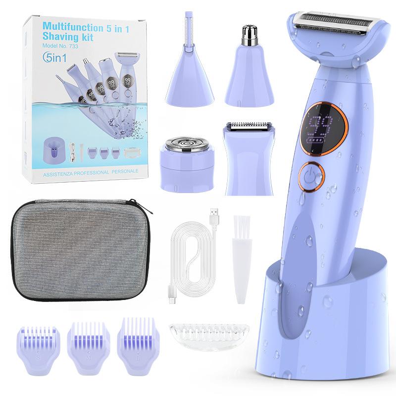 New Hair Clipper Ladies Shaving 7 in 1 Multifunctional Hair Removal Instrument Body Hair Removal Eyebrow Knife Private Shaving Knife