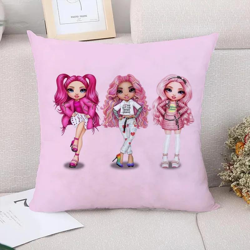 Rainbow High Decorative Cushion Covers for Bed Pillows Couple Pillow Pillowcases Sofa Cushions Car Decoration Pilow Cases