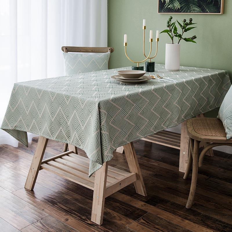 Thick Jacquard Woven Tablecloth Japanese Luxury Rectangular Dining Table Cover 90*90cm