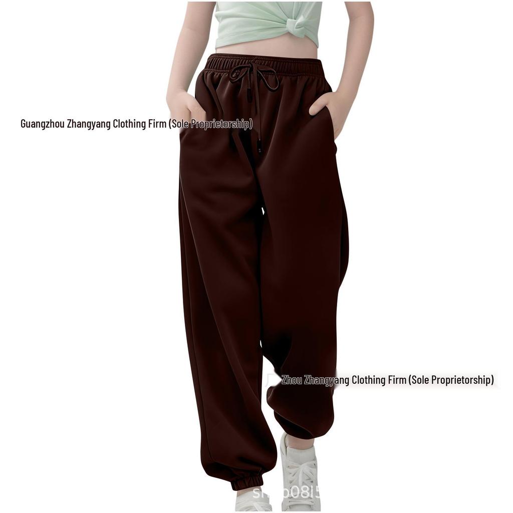 Enfärgade Långbyxor för Pojkar och Flickor, Löst Snitt för Vår/Höst, för Barn